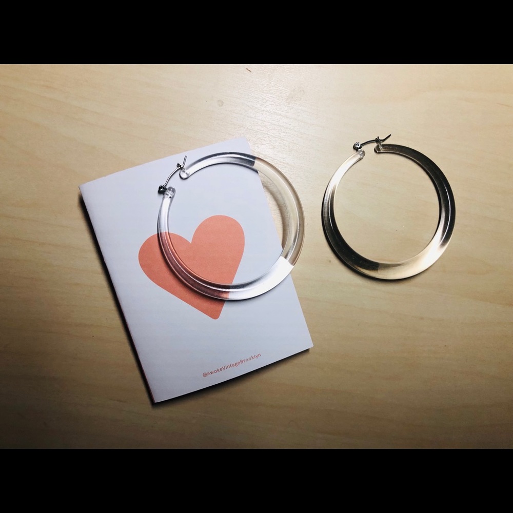 Clear earrings